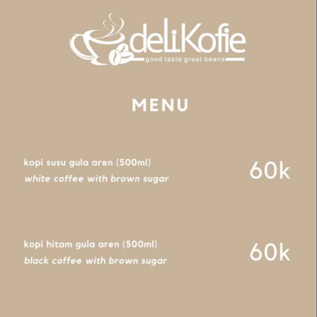 

Kopi Gula Aren, Susu dan Hitam, Delikofie by Bang John