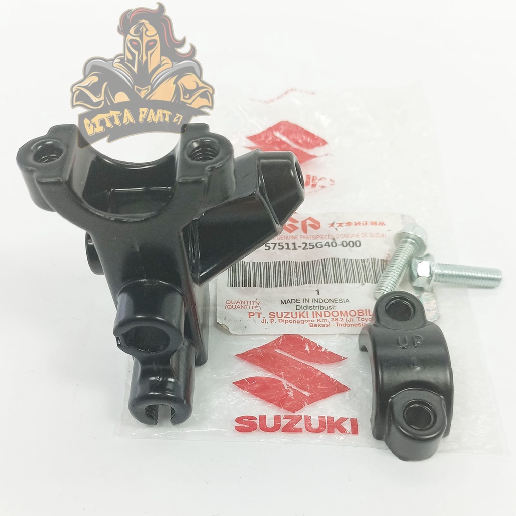 DUDUKAN SPION KIRI DRAT 12 SUZUKI SATRIA FU 150 KUALITAS ASLI ORIGINAL SUZUKI SGP PRESISI BESI BERKUALITAS DAN TEBAL TIDAK MUDAH PATAH DAN DIJAMIN AWET SATRIA  FU 150