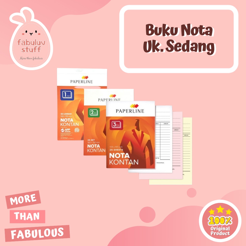 

ATK ~ Nota Kontan rangkap 1 ply / 2 ply / 3 ply Ukuran Sedang