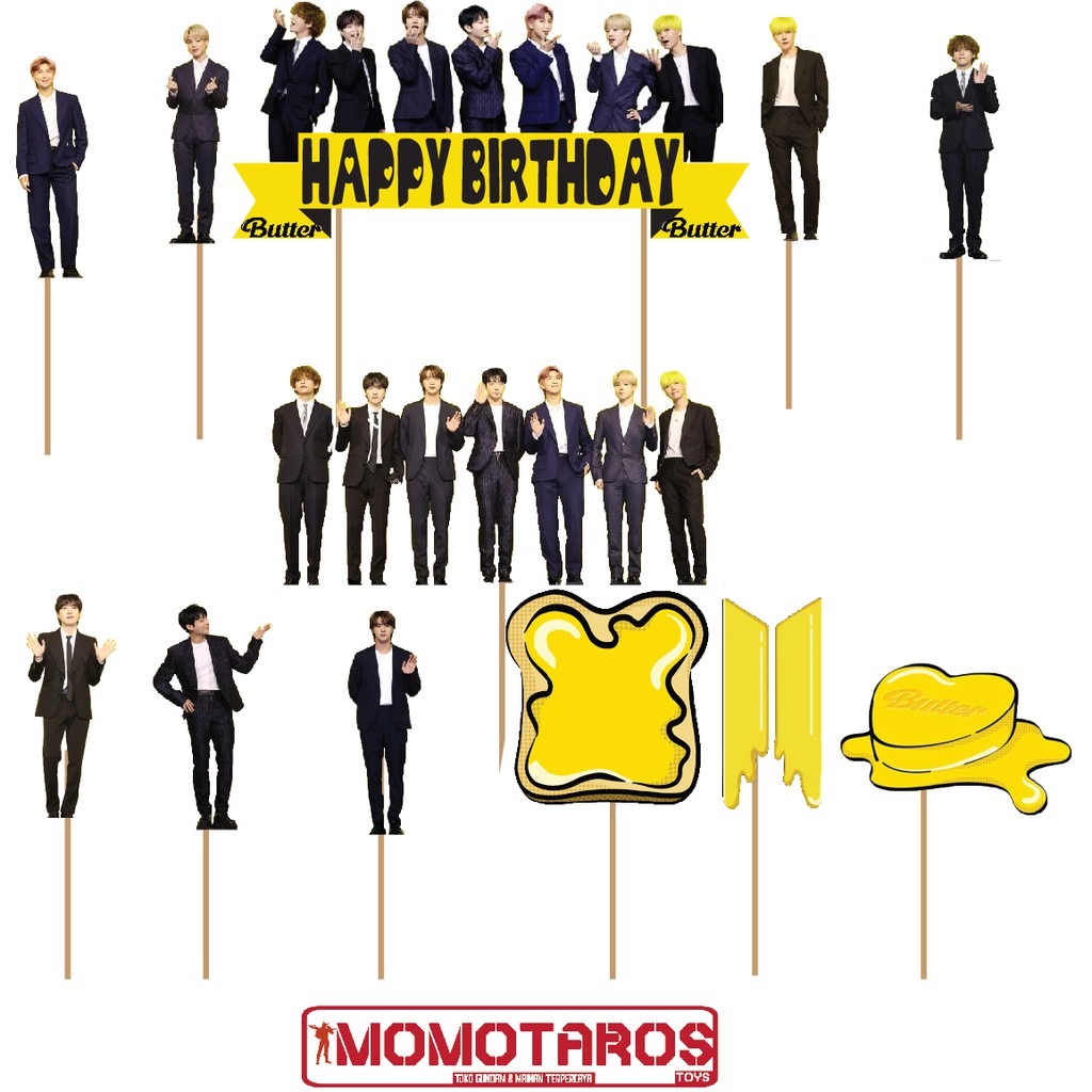 Topper cake BTS Butter kpop set