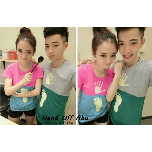 Kaos couple keren | baju pasangan terlaris | handoff abu