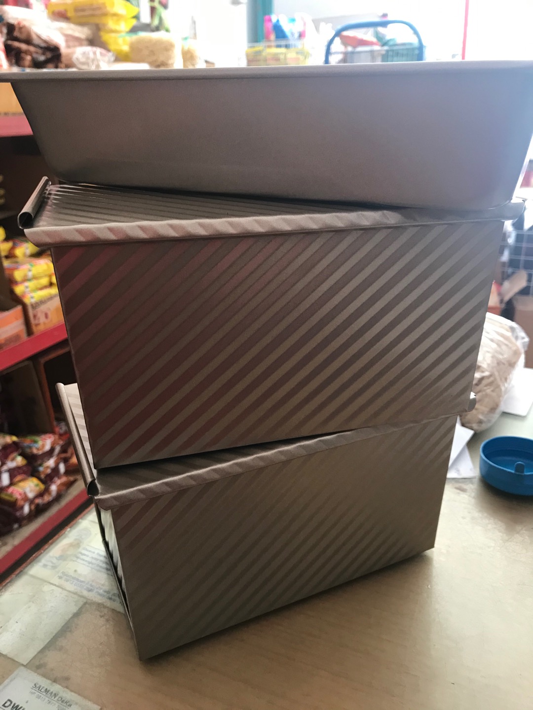 Loyang Roti Tawar Box Dengan Tutup Anti Lengket 450 Gram / Loaf Pan Toast Box / Loyang Roti