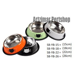 pet bowl tempat makan minum kucing stainless