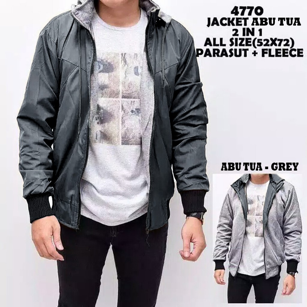 JAKET BOLAK BALIK 2IN1 JAKET MOTOR JAKET BB JAKET PARASUT JAKET PRIA WANITA JAKET DISTRO PRIA WANITA