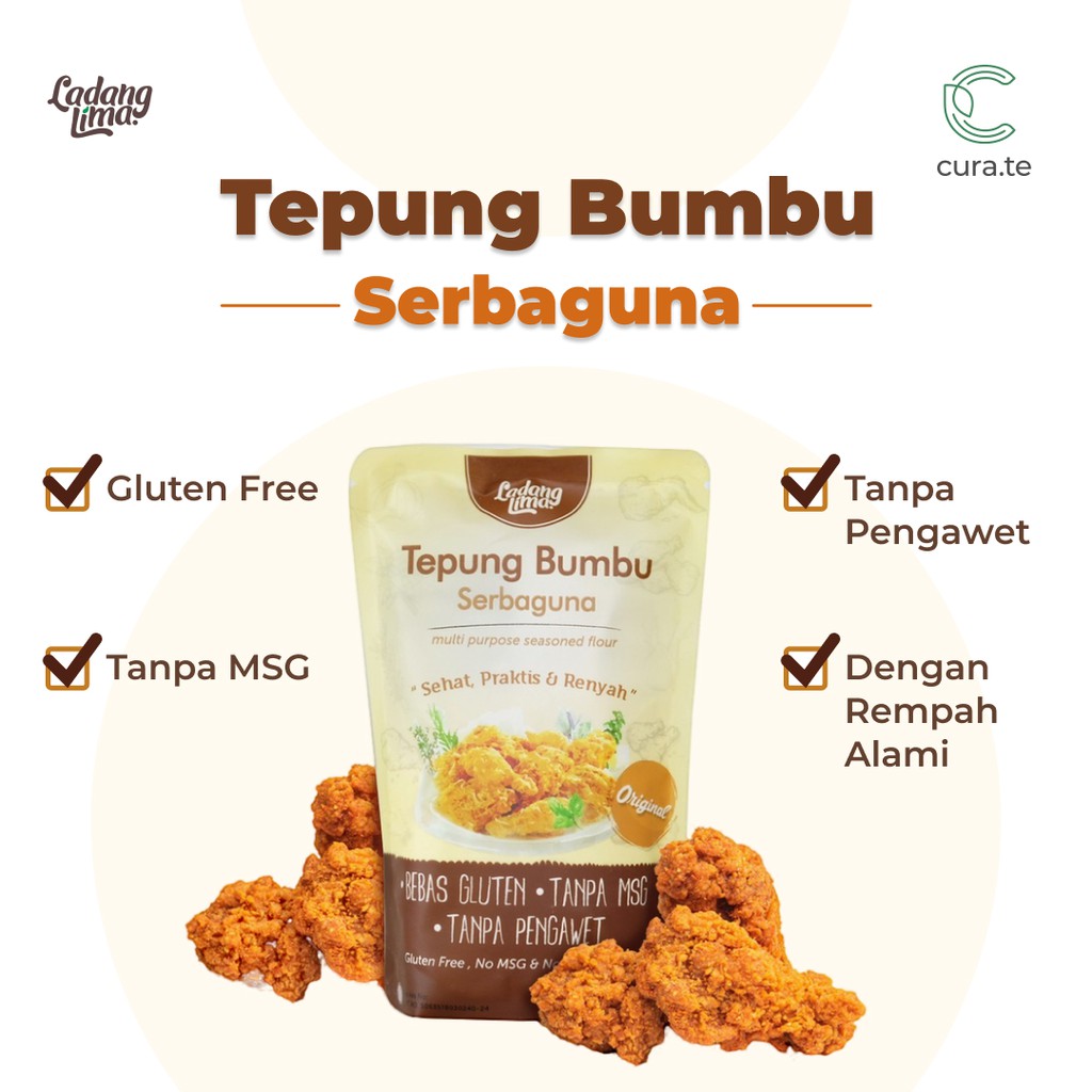 

LADANG LIMA TEPUNG BUMBU SERBAGUNA | GLUTEN FREE TEPUNG SINGKONG JAGUNG BERAS SEHAT