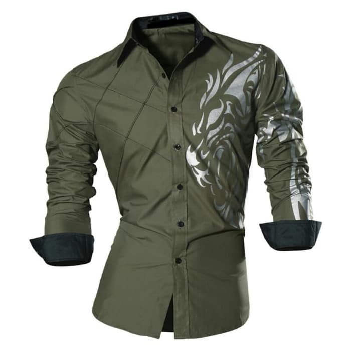 [KEMEJA LION ARMY SC] kemeja pria katun stretch army