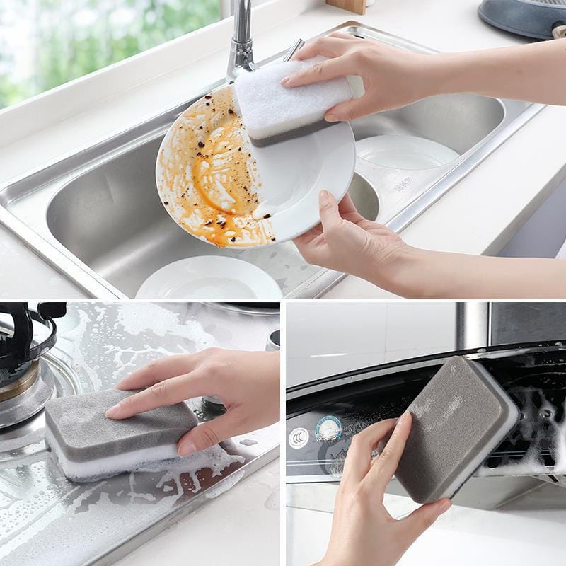 [CLASHOP]Spons Cuci Piring Dua Sisi Double Magic Dishwash Sponge PIRING SPONGE GELAS SENDOK MAKAN