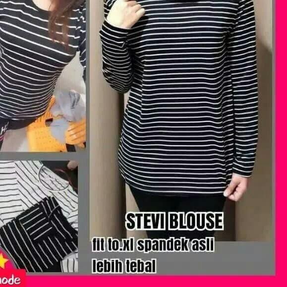 【msa【 *POFS* kaos stripe wanita salur belang garis oblong jumbo ✴