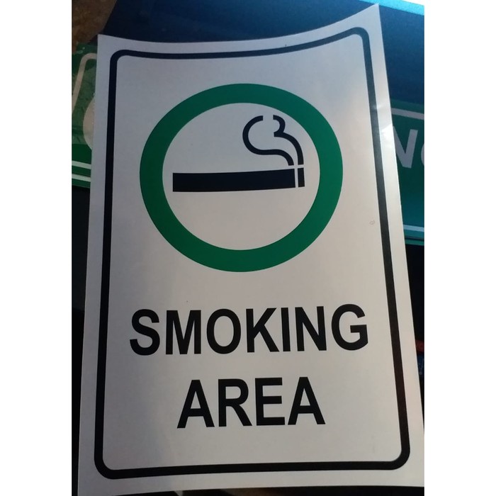 

SIGN LABEL STICKER SMOKING AREA 30X20CM K3