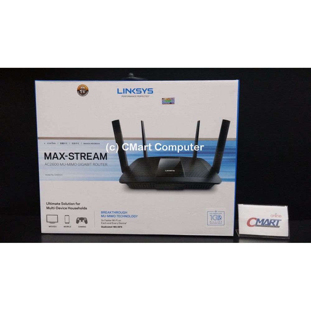 Linksys EA8500 Max-Stream AC2600 MU-MIMO Smart Wi-Fi Router
