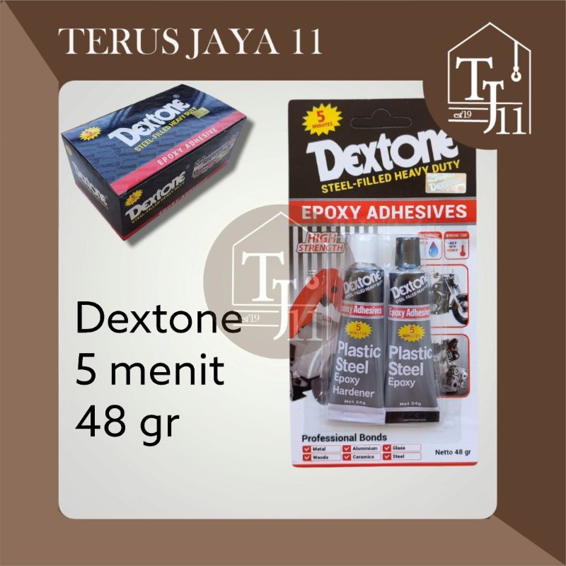 Lem Besi Dextone 5 menit 48gram/Lem Dextone 5 Menit/Perekat Material Serbaguna DEXTONE 5 menit ASLI