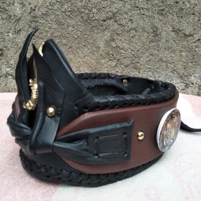 iket kepala kulit asli domba kualitas super blangkon sunda kujang siliwangi terlaris