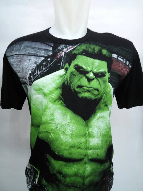 Kaos Baju Hulk Tshirt Superhero Avengers Premium Quality Rhymes