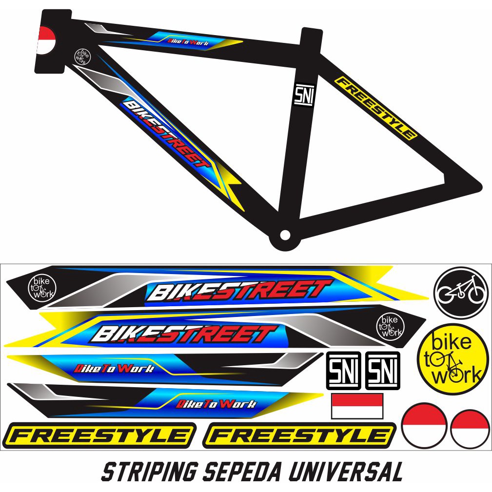 STRIPING MOTIF SIMPLE STIKER VARIASI UNIVERSAL ALL SEPEDA MTB/SEPEDA BMX ALL / STICKER  SIMPLE BIKE 