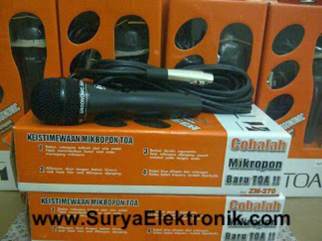 Mic TOA ZM270 ZM 270 ZM-270 Mik Microphone Toa Jogja Original Kabel For Ampli Horn Speaker Mesjid