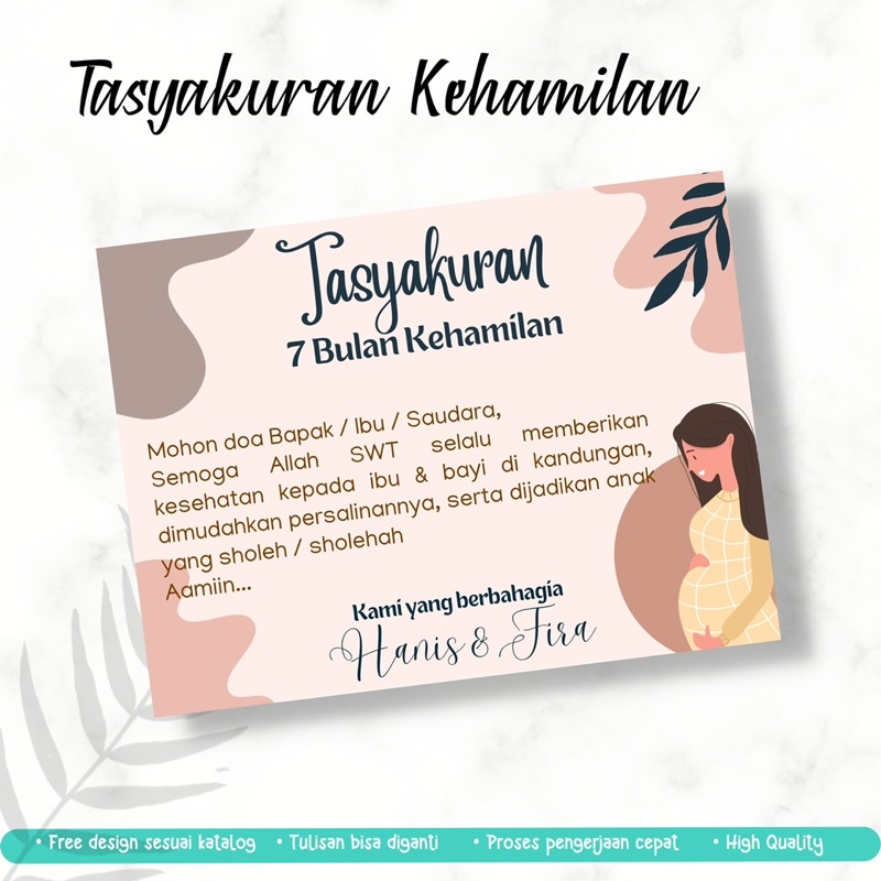 Stiker Label Tasyakuran • Tasyakuran Kehamilan • Stiker Nasi Kotak • 4 Bulanan • 7 Bulanan