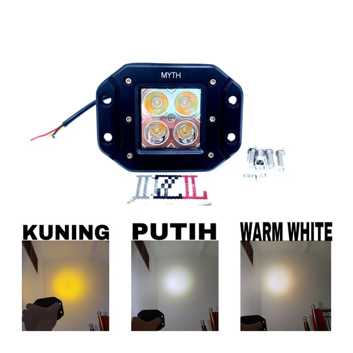 lampu tembak led 3 warna reflektor crf 150 klx bf ktm 2017 4 mata