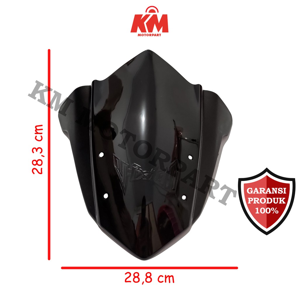 Visor Windshield Yamaha Vixion New NVA 2015 2016 2017 Hitam dan Bening Variasi Vixion New Nva