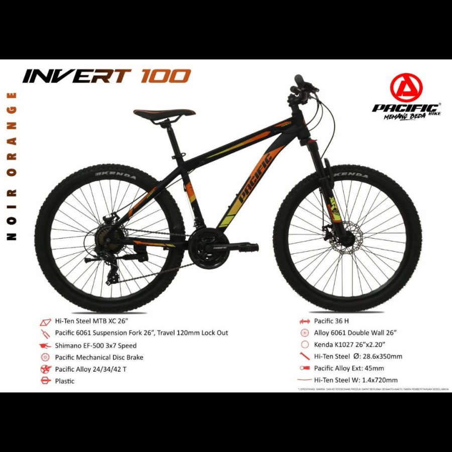 SEPEDA GUNUNG MTB PACIFIC 26" INVERT 100