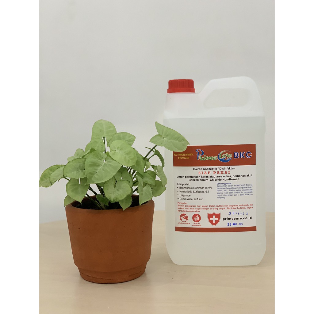 PRIMECARE DESINFECTANT BKC  -  5 liter -  non Alkohol aman untuk semua permukaan