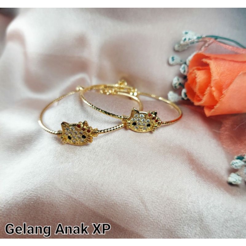 gelang tangan anak xuping warna emas