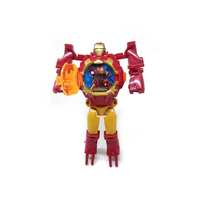 Parling Laris! JAM TANGAN ANAK BISA BERUBAH ROBOT AVENGER TOBOT GROSIR IRONMAN Low Price!