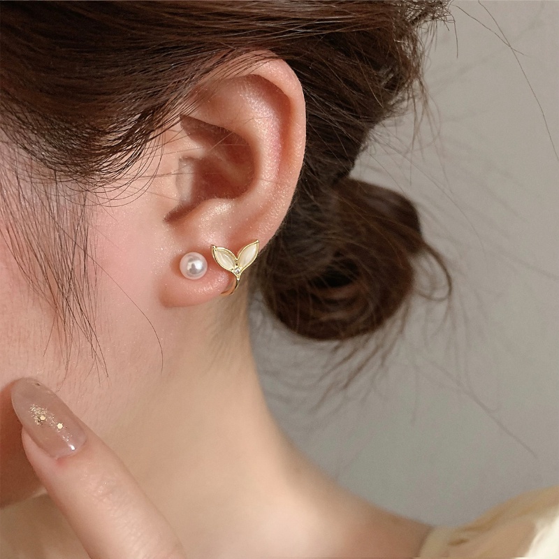 Anting Mutiara Fishtail Untuk Wanita Aksesoris fashion Korea