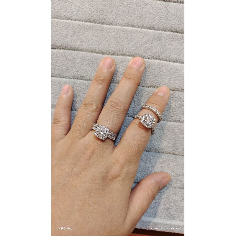 Cincin replika berlian zircon 9682