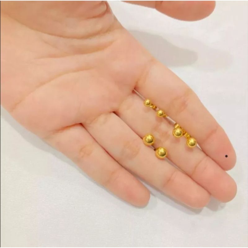 ANTING TUSUK PENTOL ANTING GIWANG BERLAPIS EMAS 24K ASLI