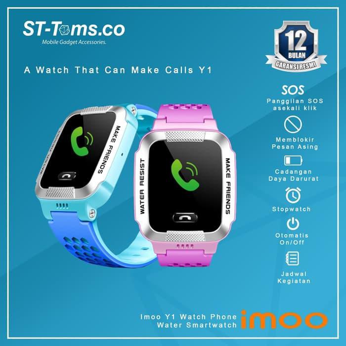 Promo Imoo Y1 Watch Phone Water Smartwatch - Biru Muda Berkualitas