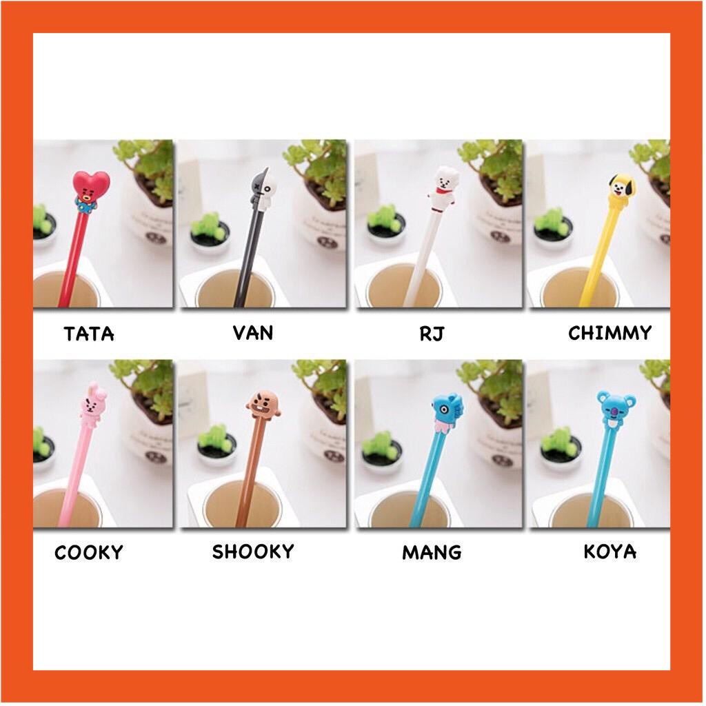 

[ BEST SELLER ] mahanii - D6009 Pulpen Fancy Pena Karakter BT21 Perlengkapan Sekolah