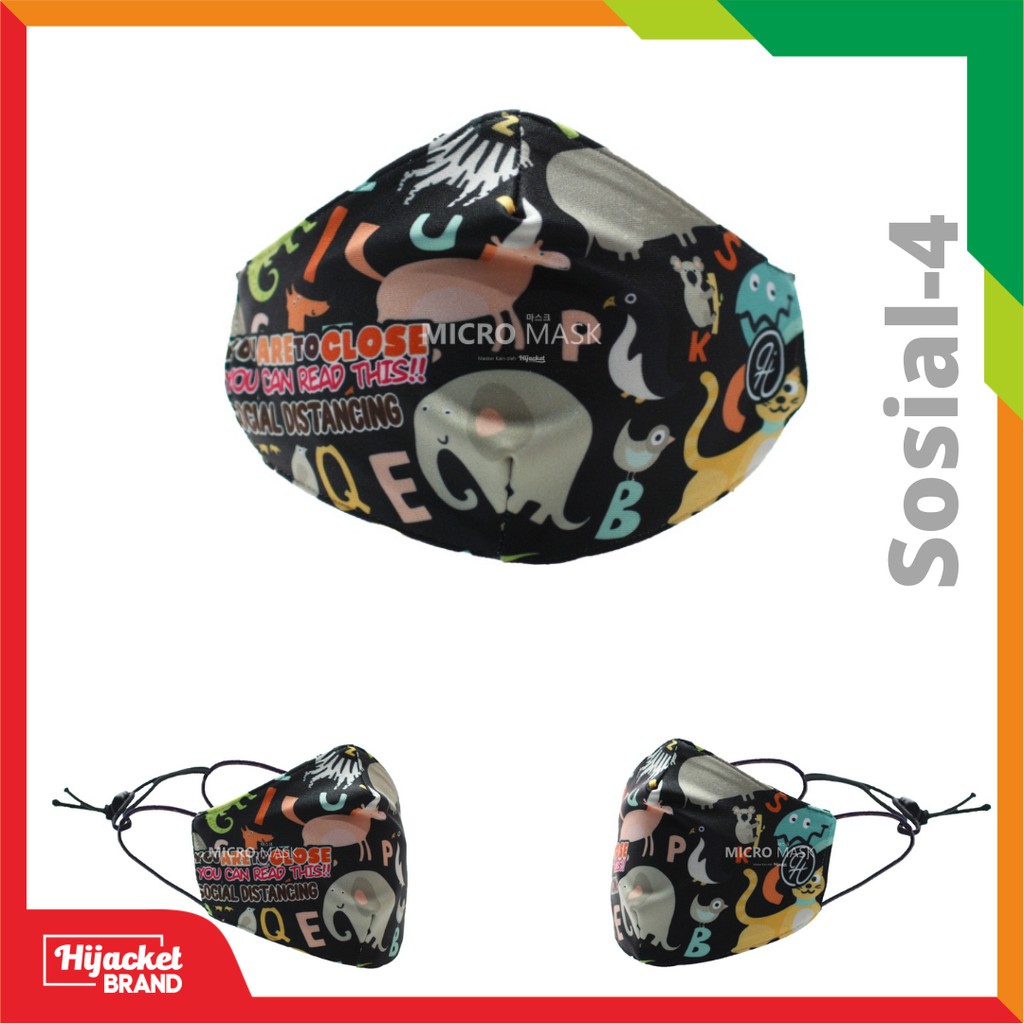 Masker Hijab anak / Masker hijacket Kids / Masker anak wanita muslimah-SOSIAL 4
