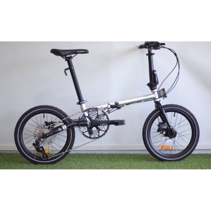 Sepeda Lipat Folding Bike Element Troy X10 X 10 speed Crank Luce Frame Chromolly SNI-Silver
