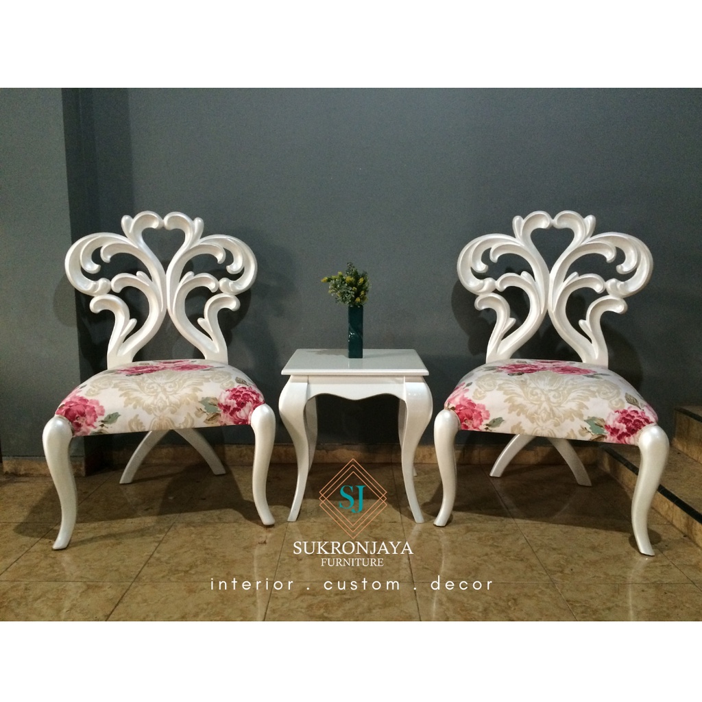 Kursi Tamu Ukir Single Shabby | sukronjaya