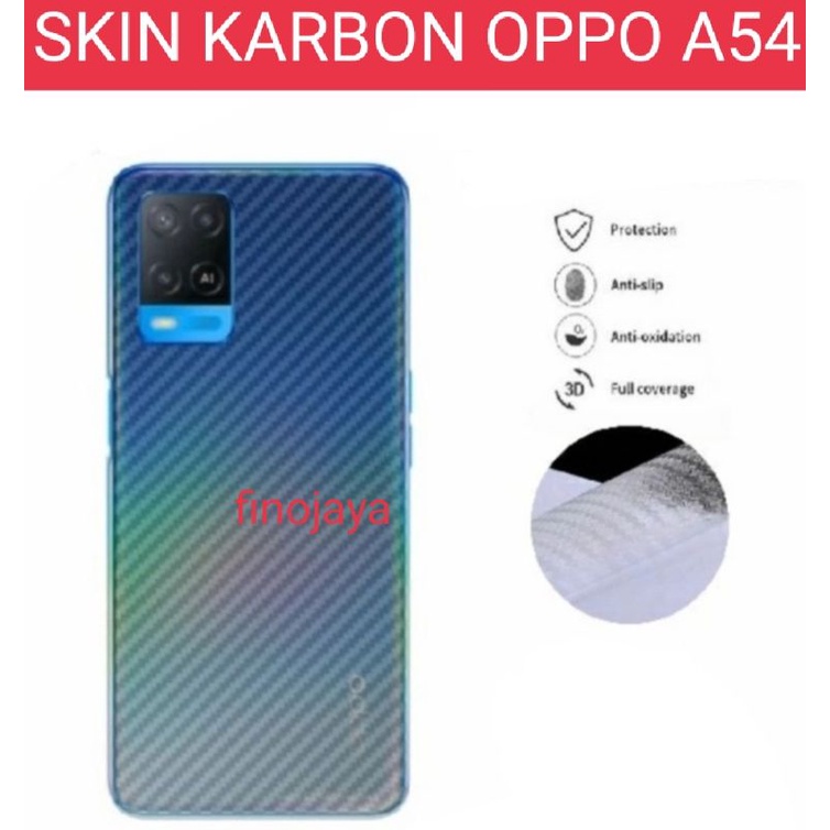 Skin Graskin Carbon Oppo A54 Anti Jamur belakang transparan