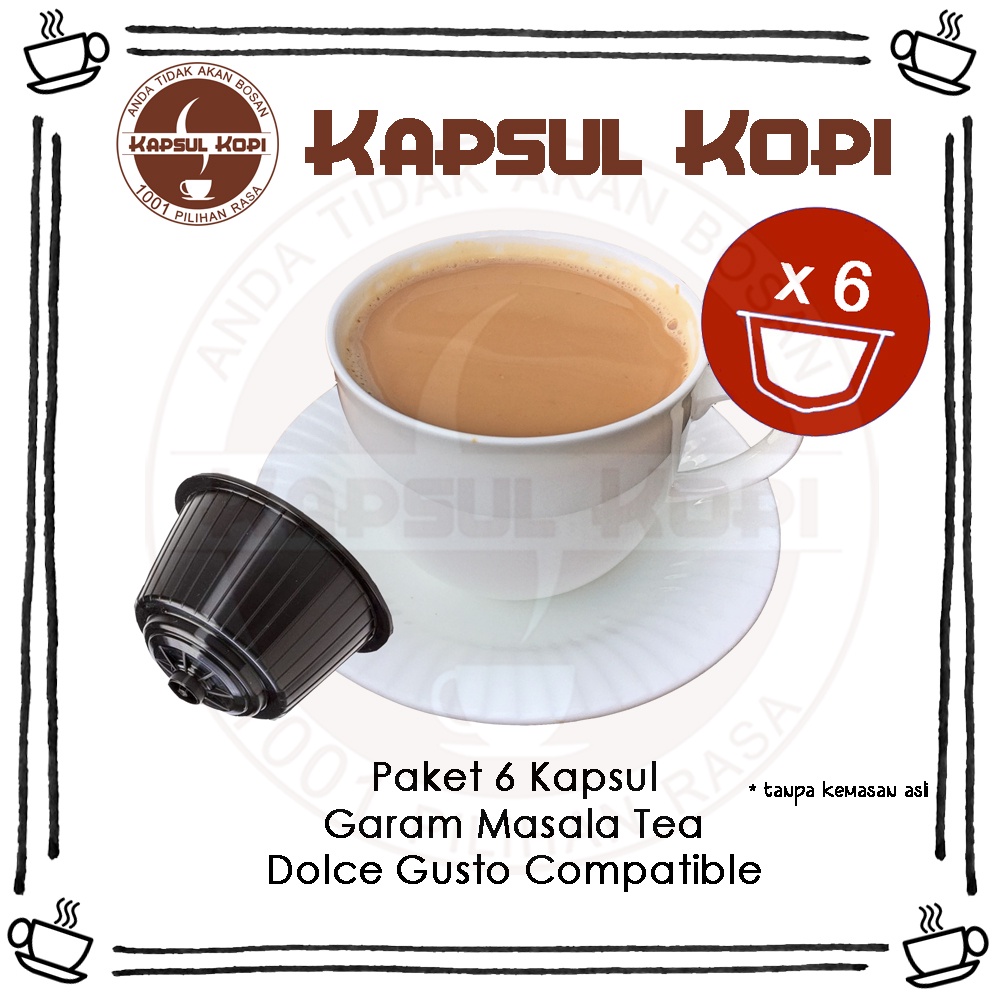 

Paket 6 KapsulKopi Garam Masala Tea Impor Dolce Gusto Compatible