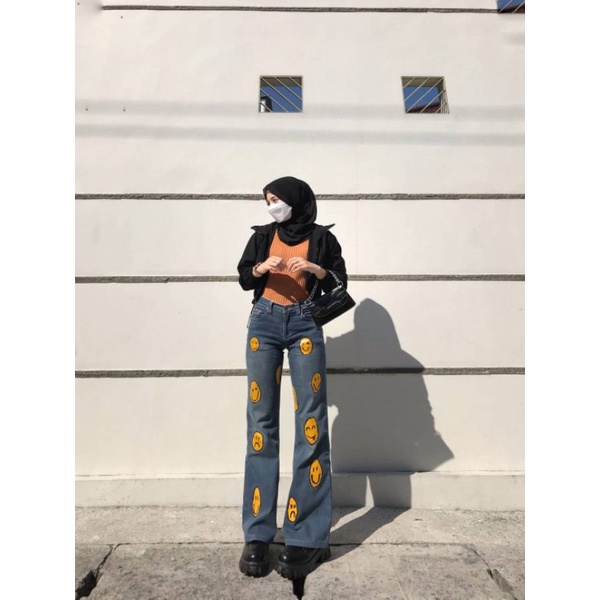 celana jeans painting