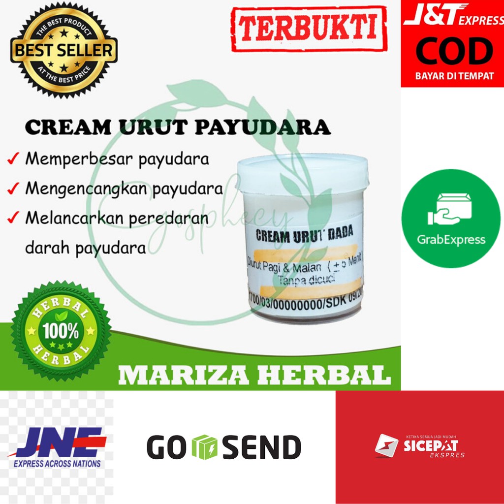 TRIXOLSHOP MARIZA CREAM KRIM PEMBESAR PENGENCANG PAYUDARA BUAH DADA HERBAL RAMUAN CINA