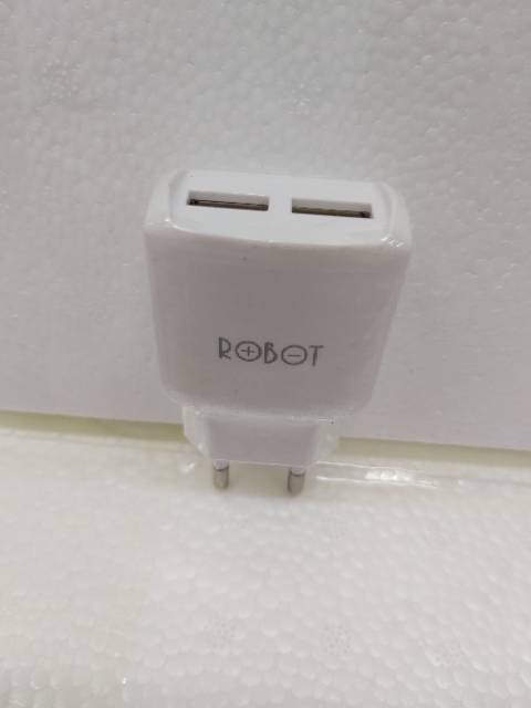 ADAPTOR ROBOT RT-K6 2.4A DUAL OUTPUT CHARGER GARANSI RESMI ORIGINAL PER PCS