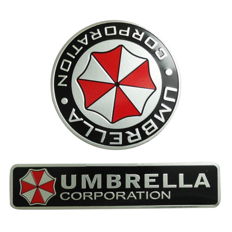 Stiker Decal 3D Bahan Aluminum Alloy Motif Umbrella Corporation Resident Evil Untuk Dekorasi