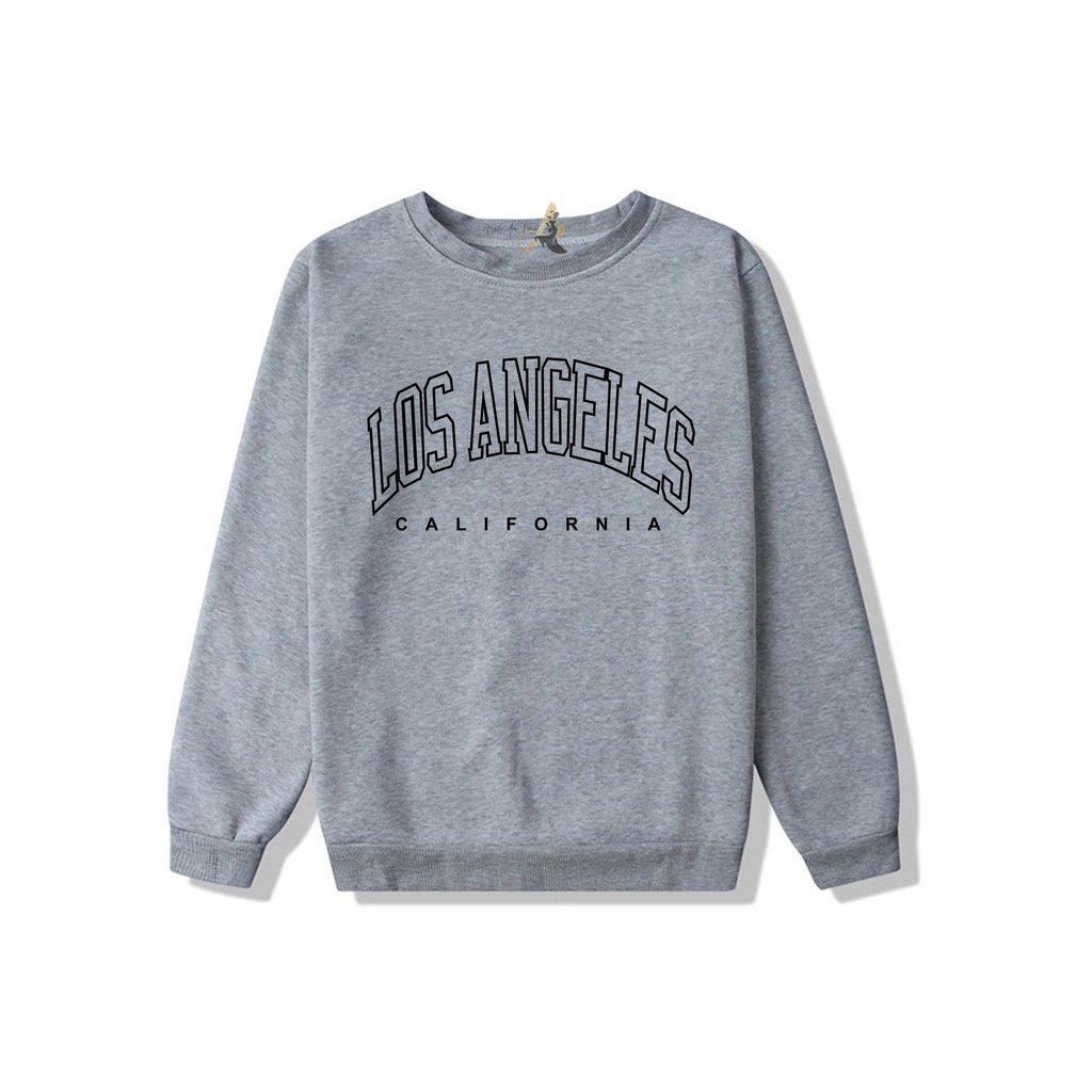 SWEATER OVERSIZE CREWNECK LOS ANGELES STREETWEAR  SWEATSHIRT PRIA DAN WANITA