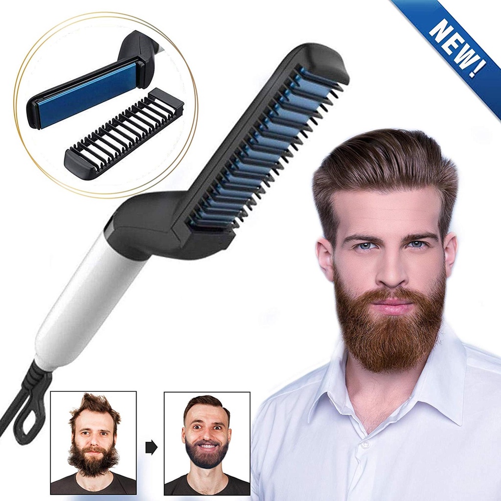 New Hair &amp; Beard Straightener for Men Catok Sisir Styling Pelurus Rambut dan Jenggot Pria