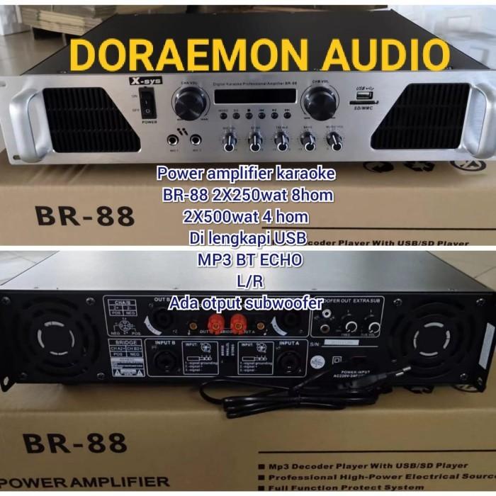 Jual Power Amplifier Karaoke X Sys Br 88 Spesifikasi Di Foto Shopee