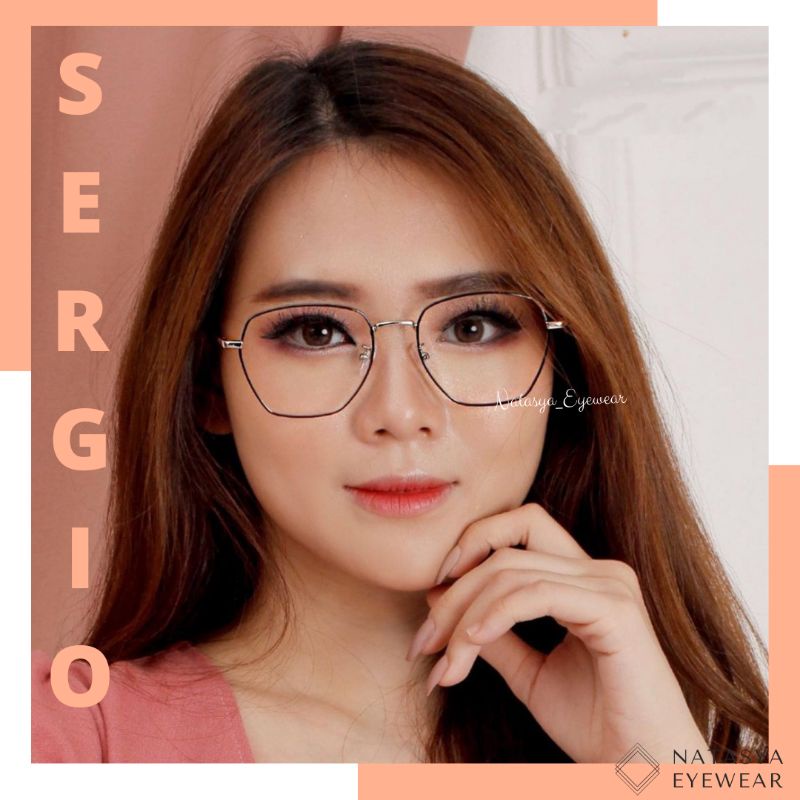 Frame Kacamata SERGIO | Kacamata Minus Photocromic Anti Radiasi Bluecromic | Kacamata Optik Premium 