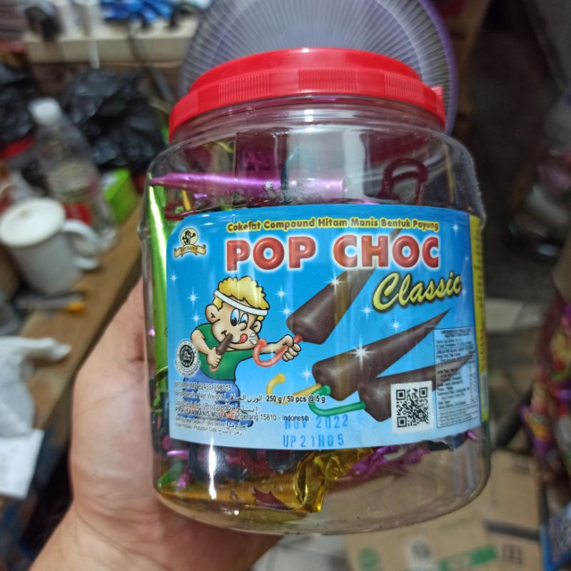 

Pop Choc Classic Kembang Gula Lunak Cokelat Payung 5g