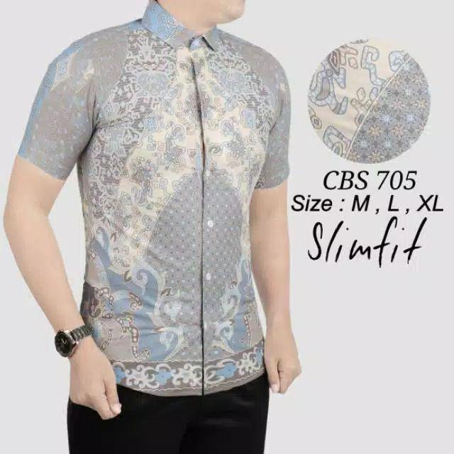Batik Cowok Asli Luigi Batani Model Slimfit