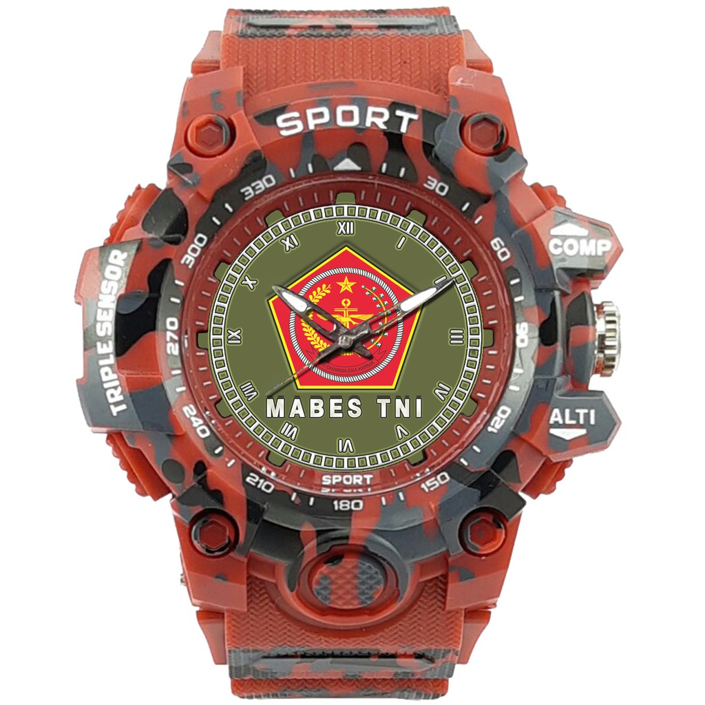 (SPECIAL EDITION) JAM TANGAN LOGO MABES TNI WATER RESISTANT NO.18