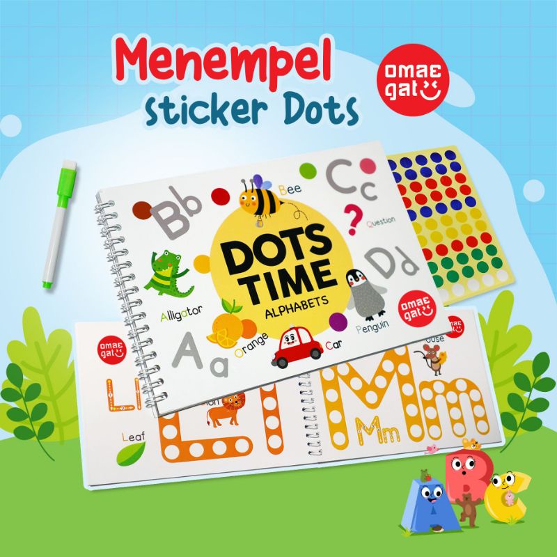 

Buku Menempel Sticker Dots Wipe Clean Lembar Aktivitas Kegiatan Anak Balita Paud Metode Montessori
