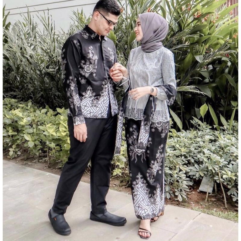BUNGA MEKA SET COUPLE KEBAYA PASANGAN TUNANGAN LAMARAN WISUDA KONDANGAN WANITA MODERN KAPEL KELUARGA-1