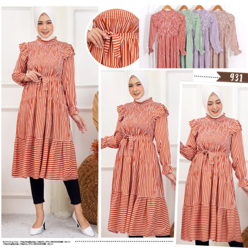 LONG TUNIK ANDIN GARIS GARIS AILEEN